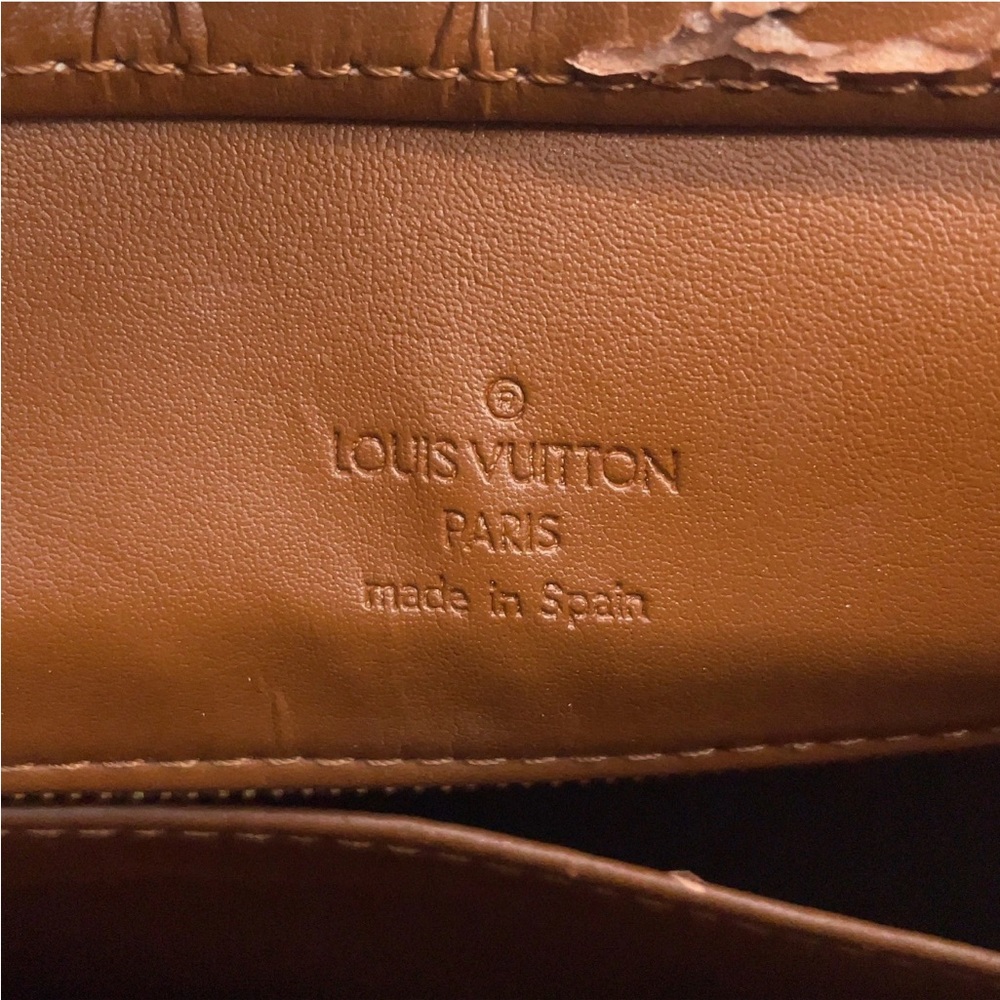 Louis Vuitton Monogram Vernis Houston tote bag- Vintage- bronze -EUC - Picture 14 of 16